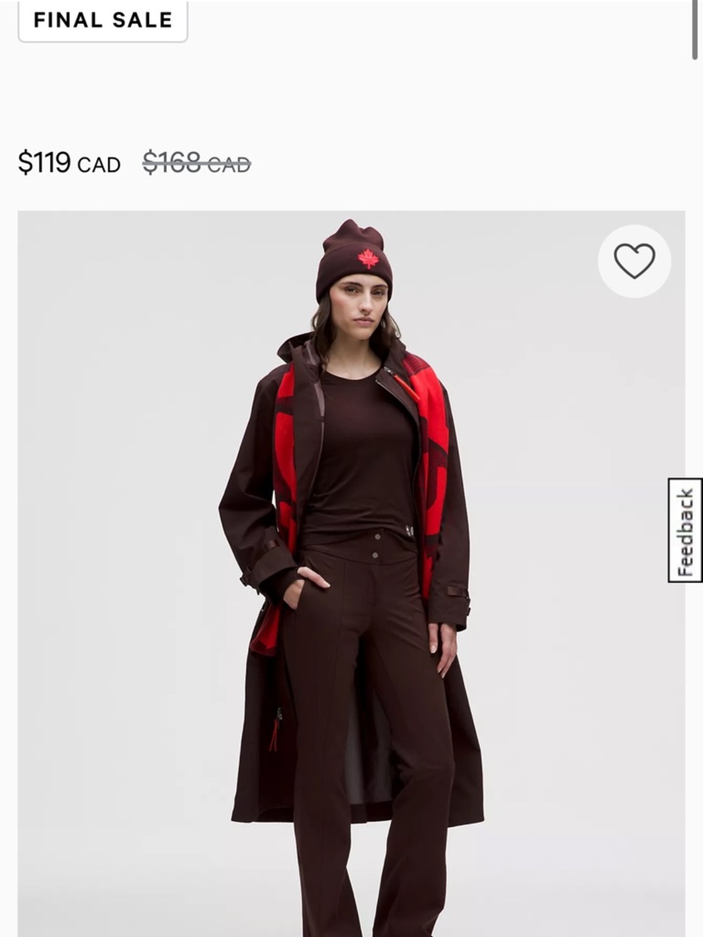 Lululemon Team Canada Cold Weather Flare Women’s small